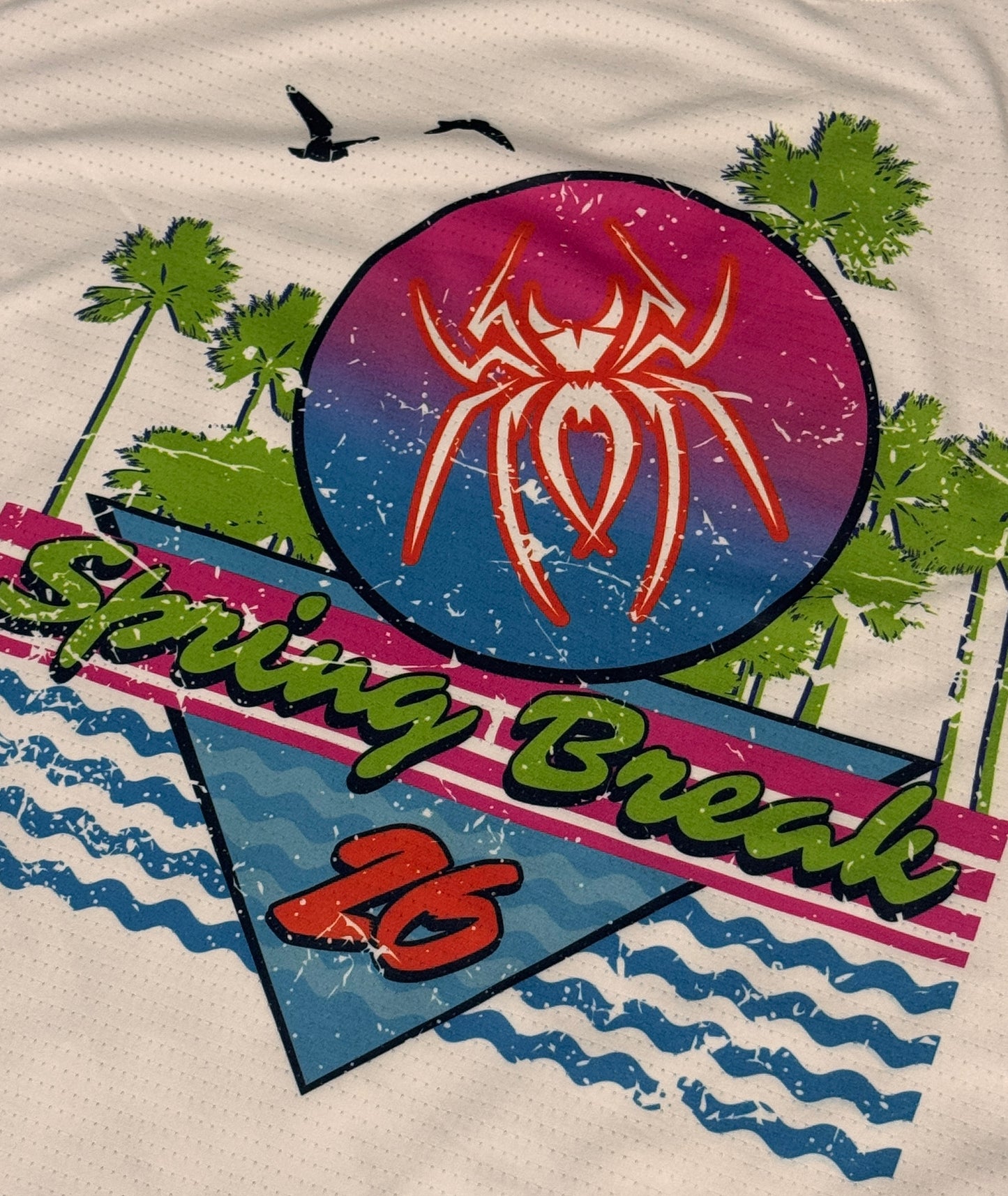 Spiderz Retro Spring Break Performance Training Long Sleeve T-Shirt